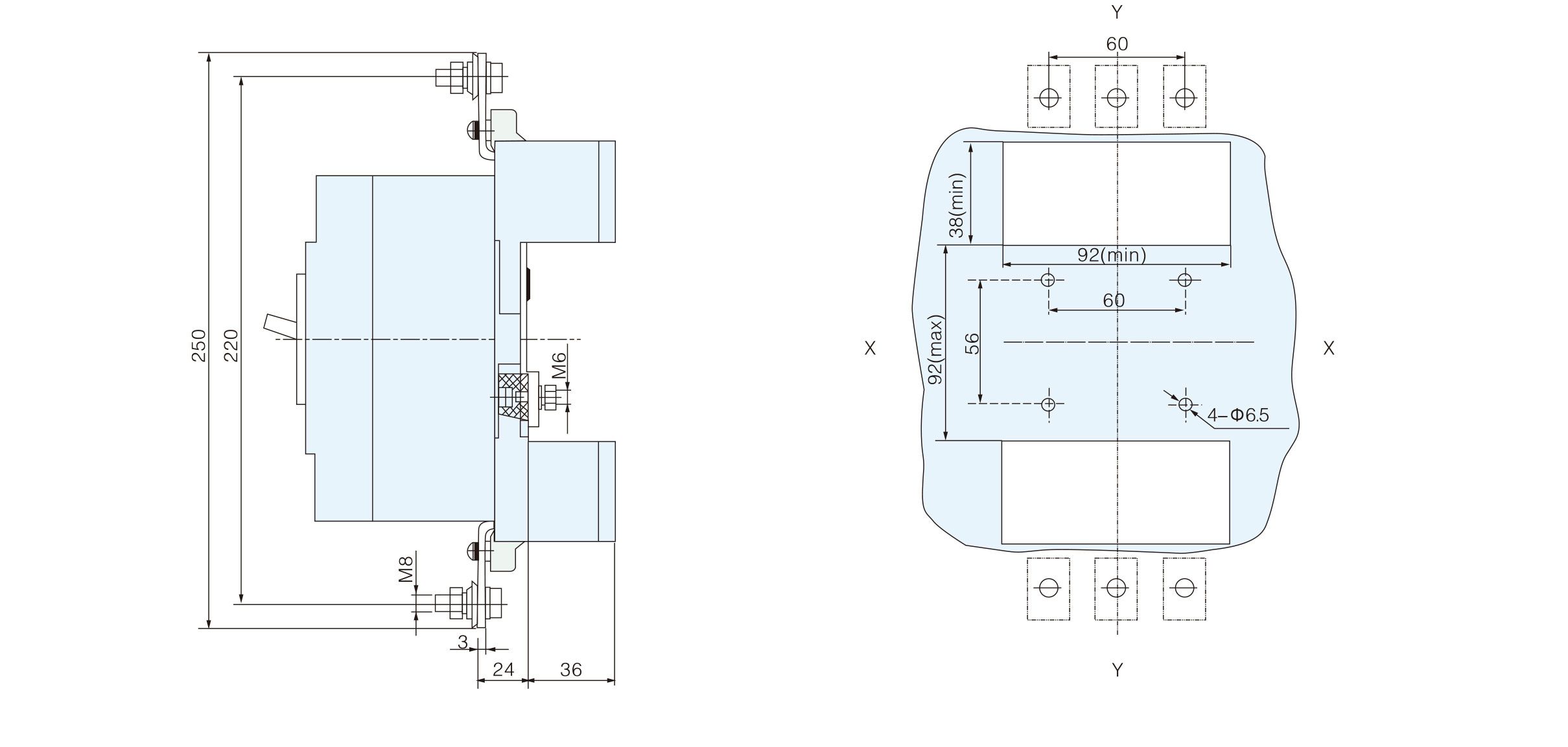 Dimensions of mccb Dimensions de MCCB